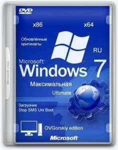 Windows 7  Ru x86-x64 Orig w. BootMenu by OVGorskiy 10.2016 1DVD